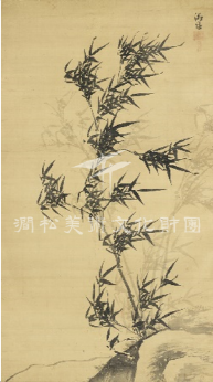 Jung Lee(1554-1626), Pungjuk(풍죽(風竹),Windy bamboo), literati painting, 127.5×71.5cm